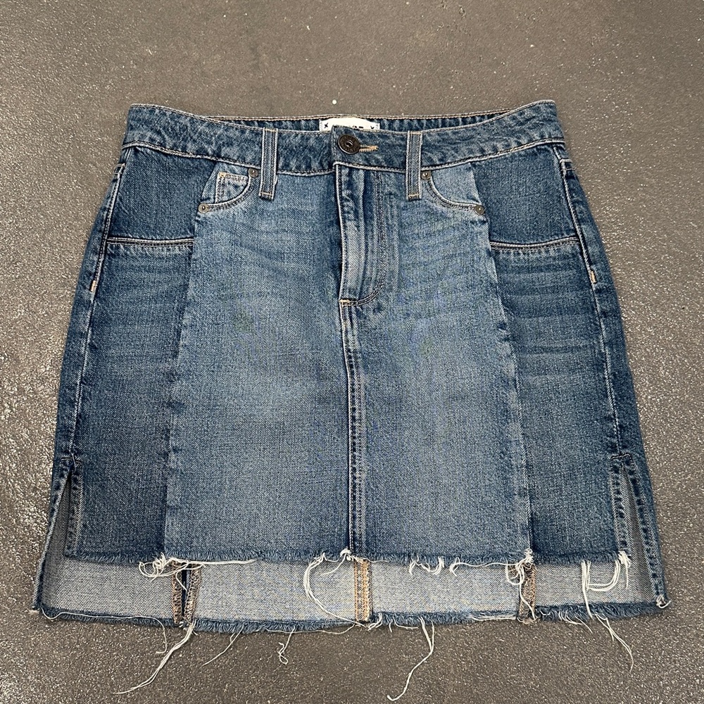 PAIGE Blue Denim Mini Skirt